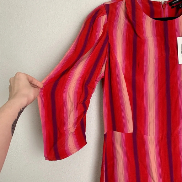 Something Navy red striped dress M New With Tags - Picture 4 of 7